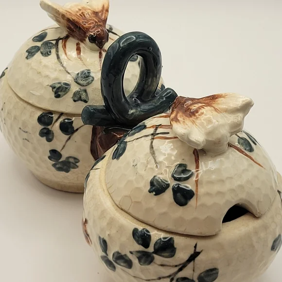 Vintage Floral Double Honey Pot. Made in Japan. Rare find! - Picture 3 of 10